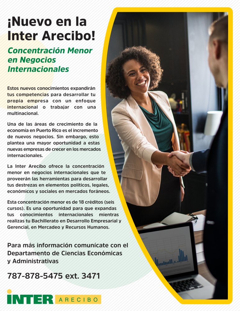 Concentración menor en negocios internacionales