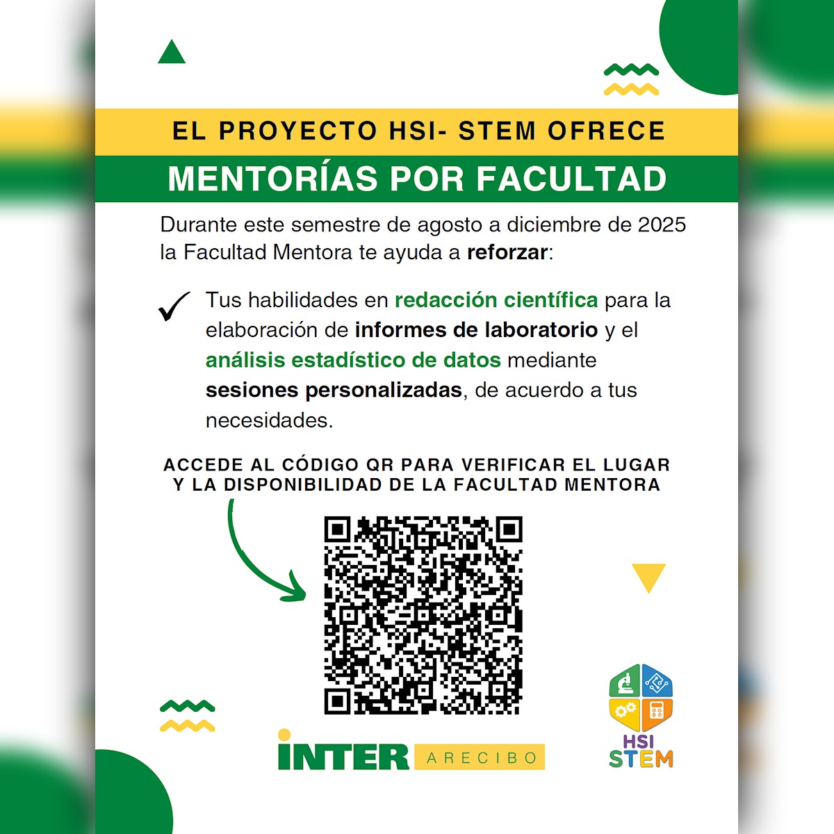 Mentorías por facultad STEM