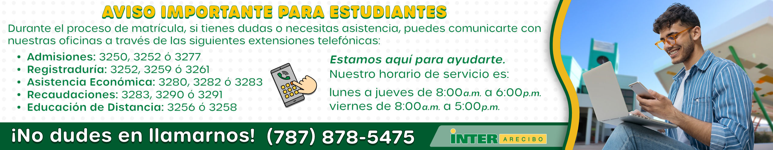 Proceso Matrícula Banner Llamada